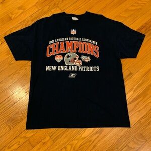 Vintage 2001 New England Patriots AFC Champions shirt